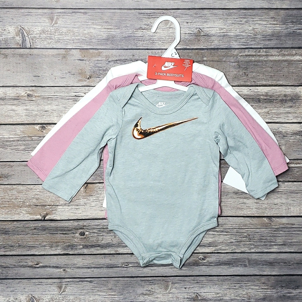 Nike Baby Girls Sparkle Bodysuits - 3 Pack - Picture 6 of 15